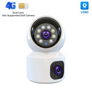 Sim Supported V380 Waterproof Wireless Dual Lens PTZ Camera