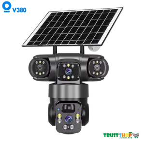 Solar 4G 12MP 3-Lens Security Camera with 10X Zoom – Ultra HD Wireless Surveillance